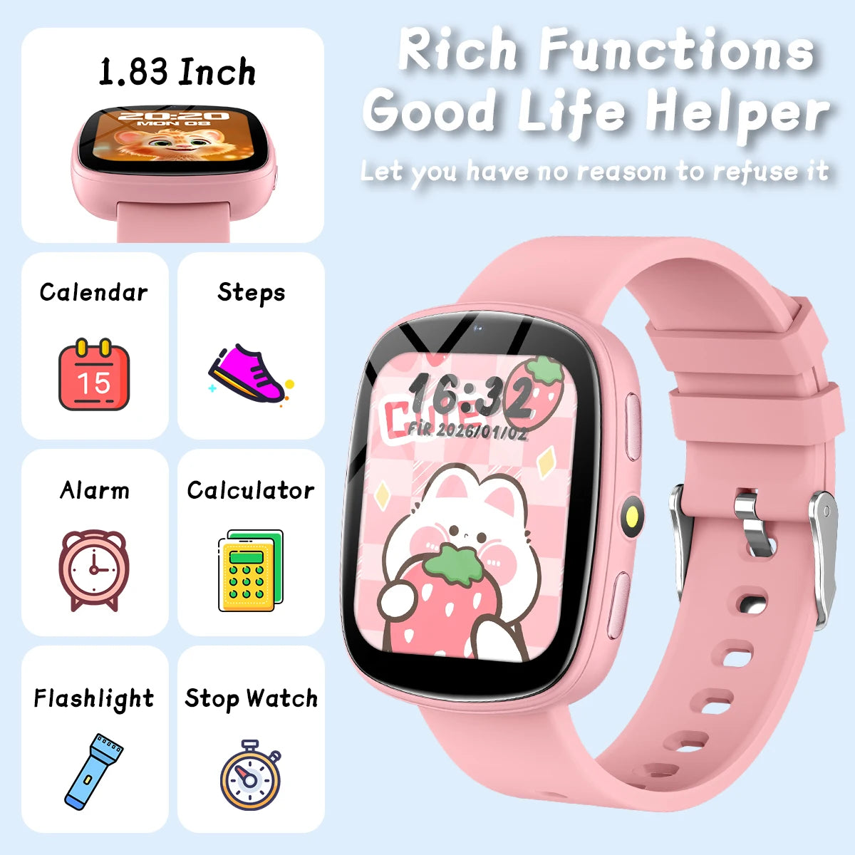 Kids Smart Touch Screen Camera Watch