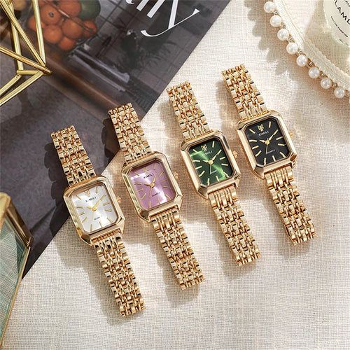 Luxury Gold Square Roman Dial Watch