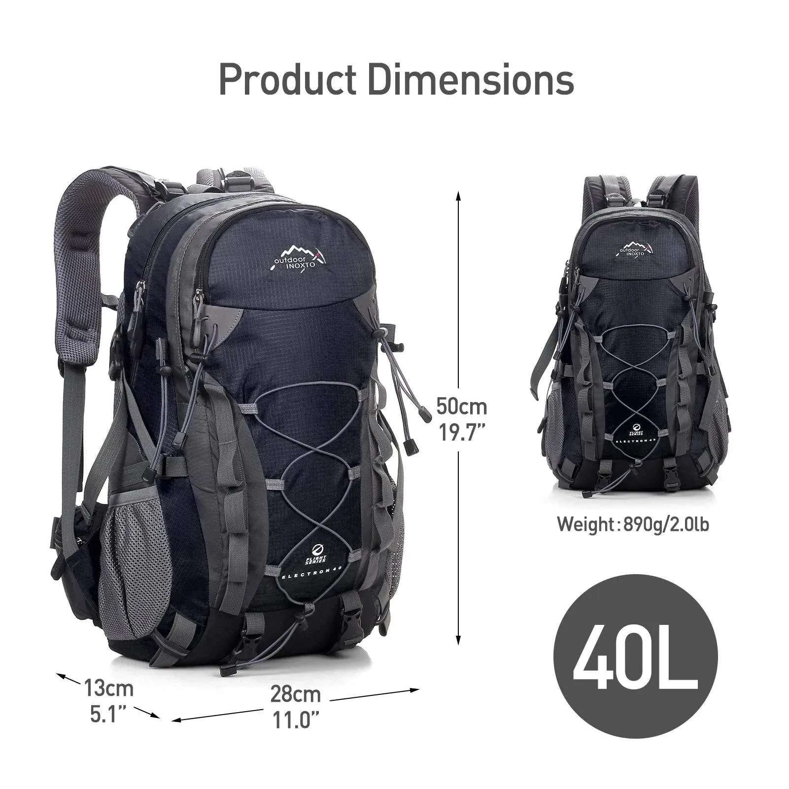 40L Men Women Trekking Backpack Waterproof Mountaineering Bag Outdoor Travel Tent Backpacks for Camping Hiking Equipment 2022