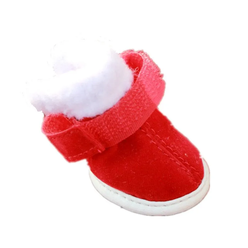 Christmas Rubber Soles Dog Shoes