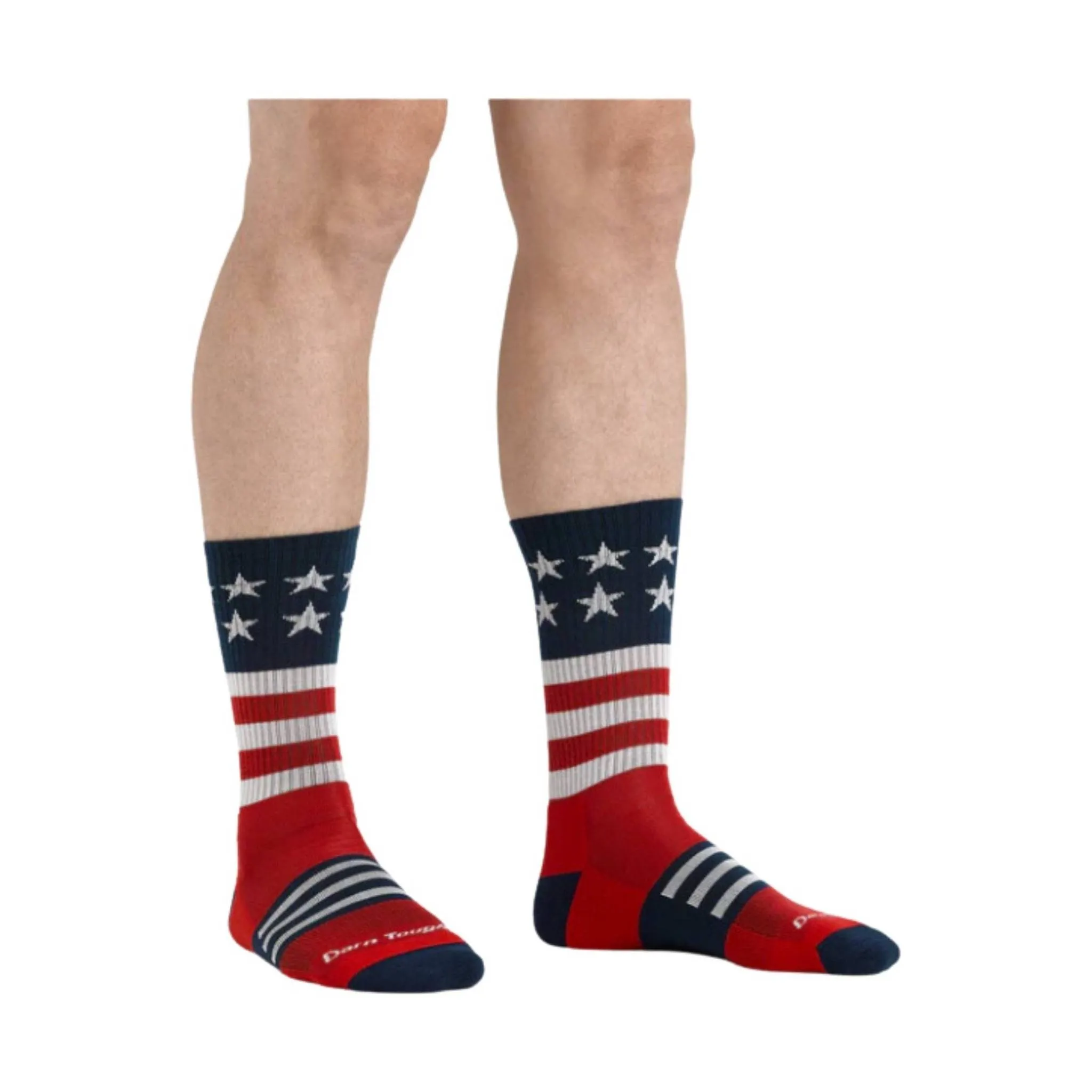 Darn Tough Vermont Men's Captain Stripe Micro Crew Lightweight Hiking Sock - Stars and Stripes