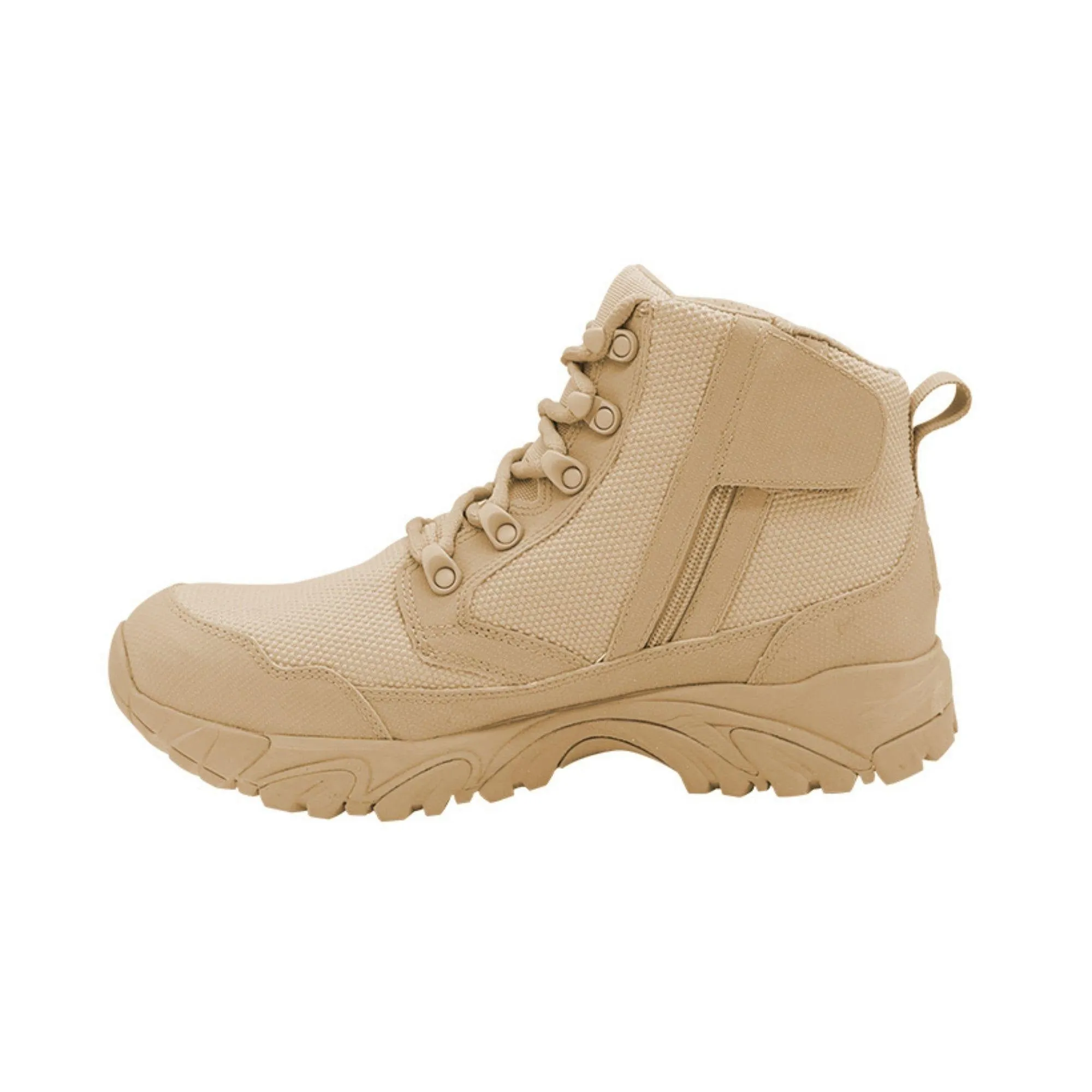 [Factory Outlet] ALTAI® 6" Tan Waterproof Hiking Boots with Zipper (MFM100-ZS)