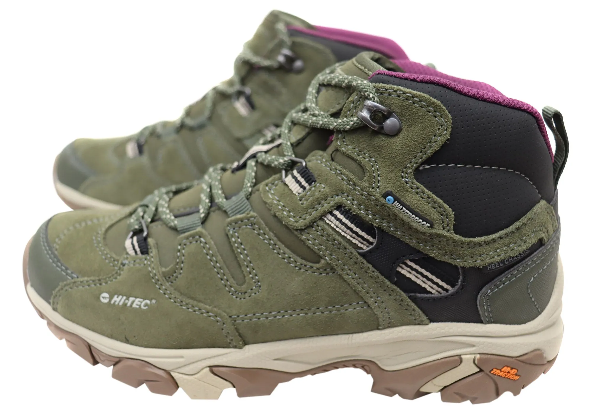 Hi Tec Womens Comfortable Ravus Adventure Mid Waterproof Hiking Boots