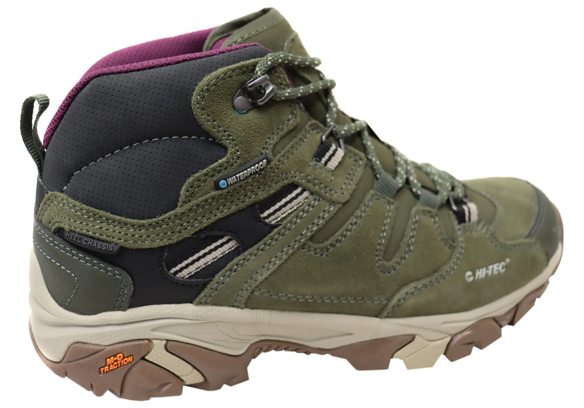 Hi Tec Womens Comfortable Ravus Adventure Mid Waterproof Hiking Boots