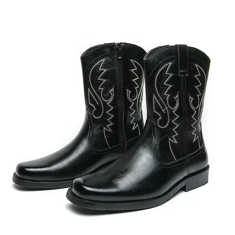 Luxury Zipper Closure Mid-Calf Boots