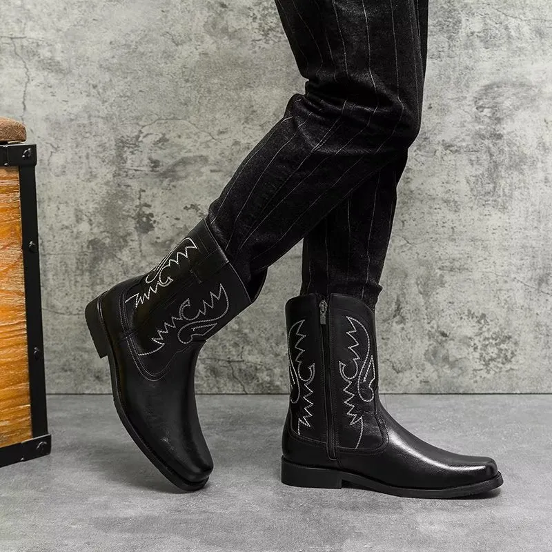 Luxury Zipper Closure Mid-Calf Boots