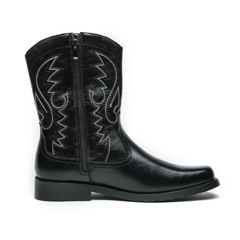 Luxury Zipper Closure Mid-Calf Boots