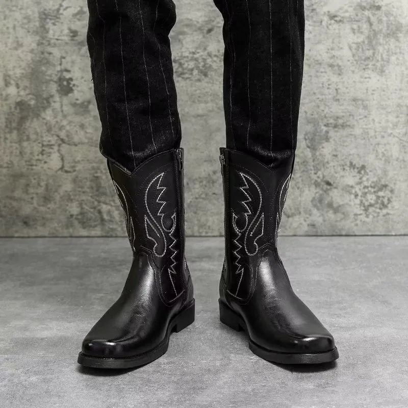 Luxury Zipper Closure Mid-Calf Boots