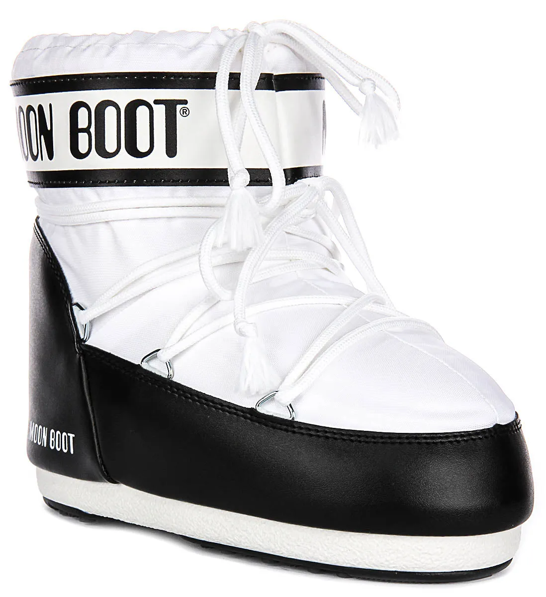 Moon Boot Icon Low Nylon In White For Women