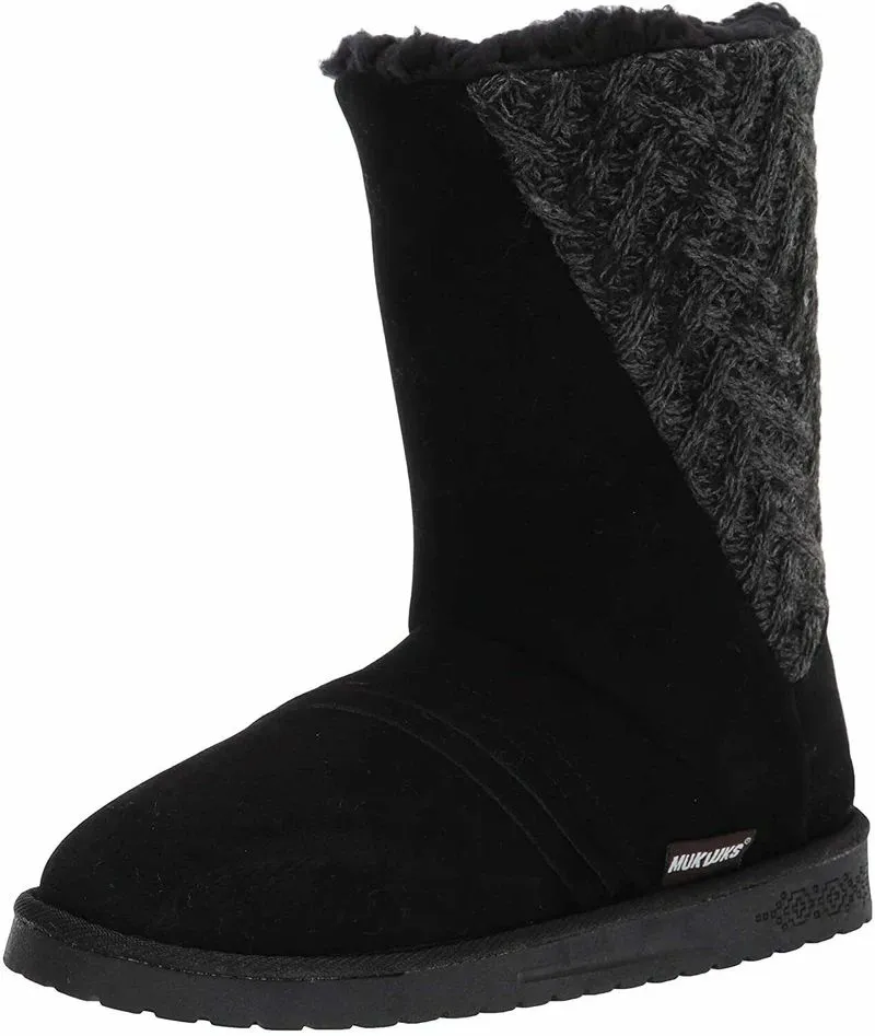 Muk Luks women's Long Boots Black warm