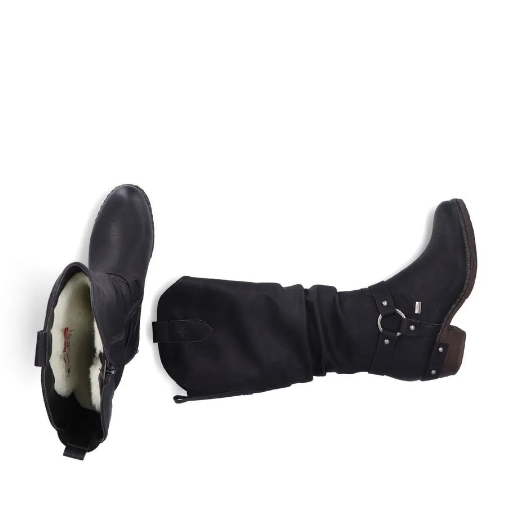 Rieker 936700-00 Corrales Black Long Tex Boots