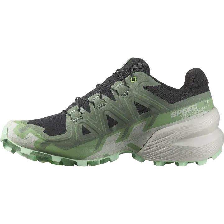 Salomon Speedcross 6 Shoes (Women's) Black / Laurel Wreath / Green Ash