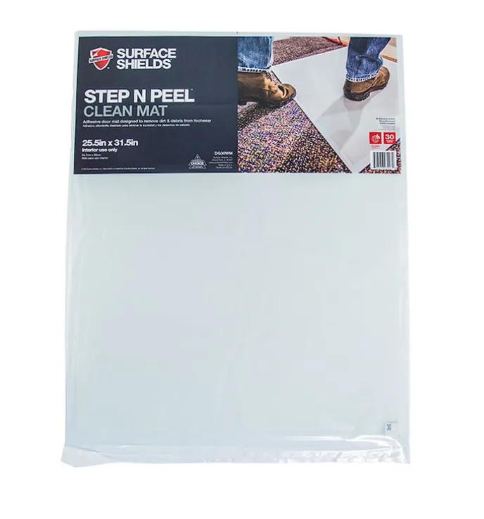 Surface Shields DGRCM 24" x 30" - 30 Layer Step N Peel Sticky Clean Mat Refills - 4pk