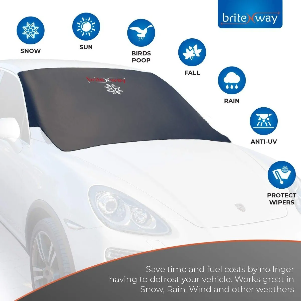 Windshield & Wiper Ice Protector with Free Mirror Covers