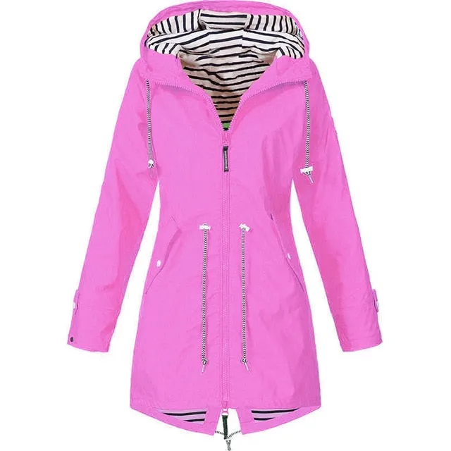 Women Raincoat Waterproof Outdoor Jacket