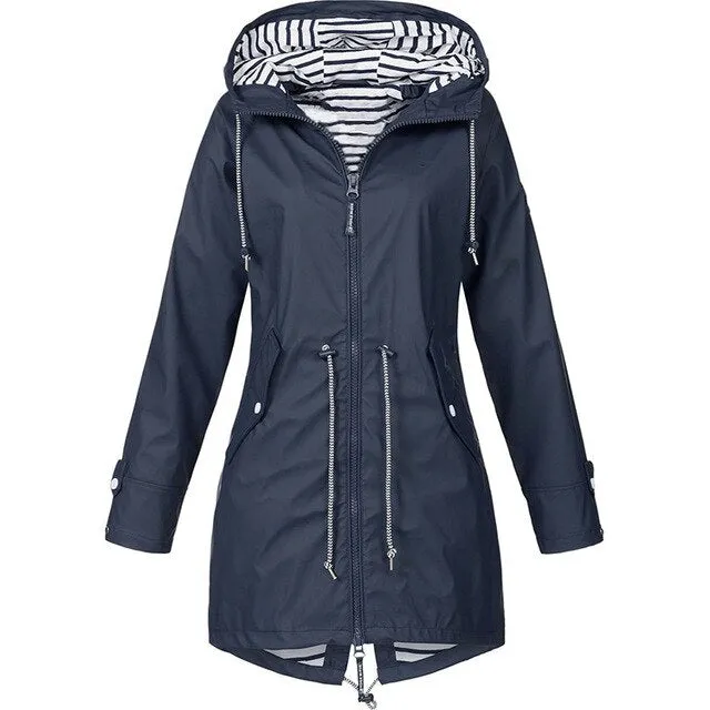 Women Raincoat Waterproof Outdoor Jacket