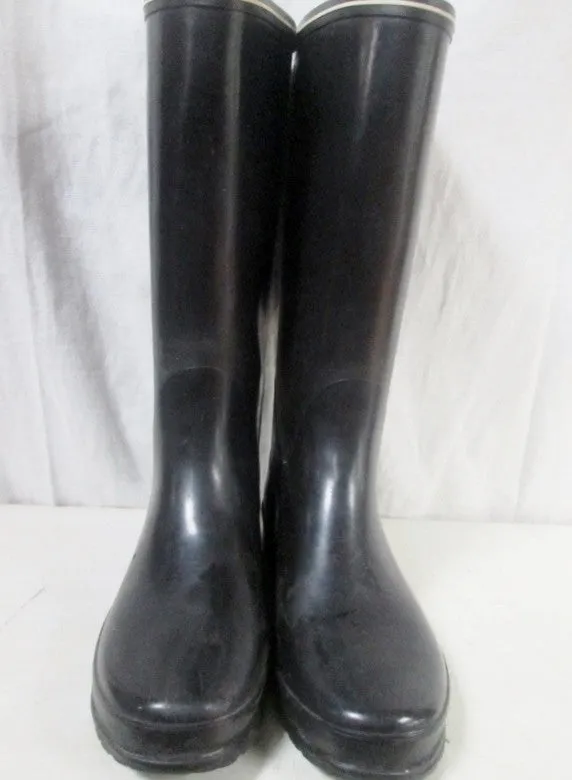 Womens TRETORN STOVEL Gumboots Wellies Rainboots Foul Weather BLACK 8.5 Rain Boots