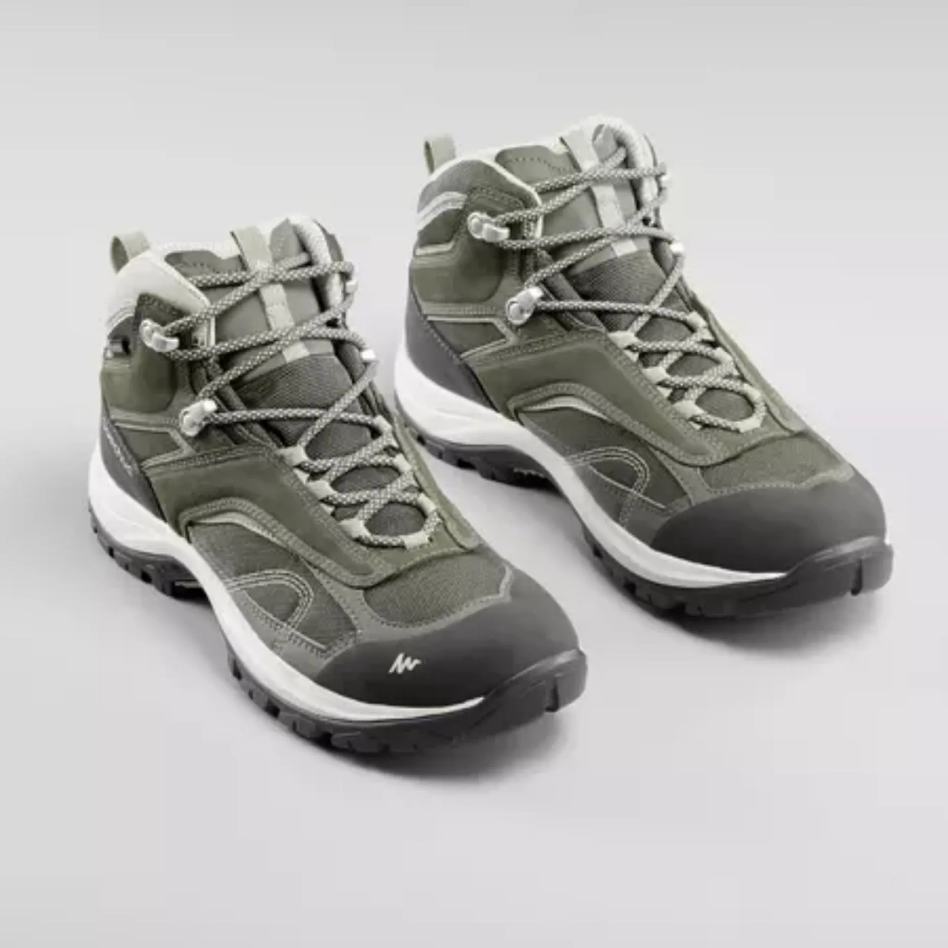 Women’s Waterproof Mountain Walking Boots - MH100 Mid -Khaki