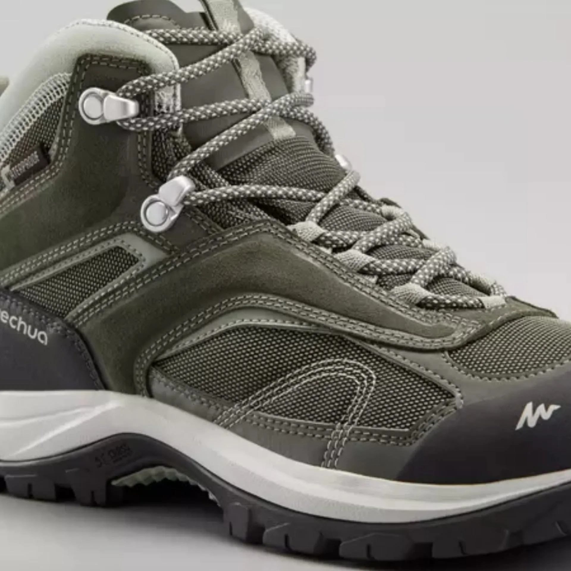 Women’s Waterproof Mountain Walking Boots - MH100 Mid -Khaki