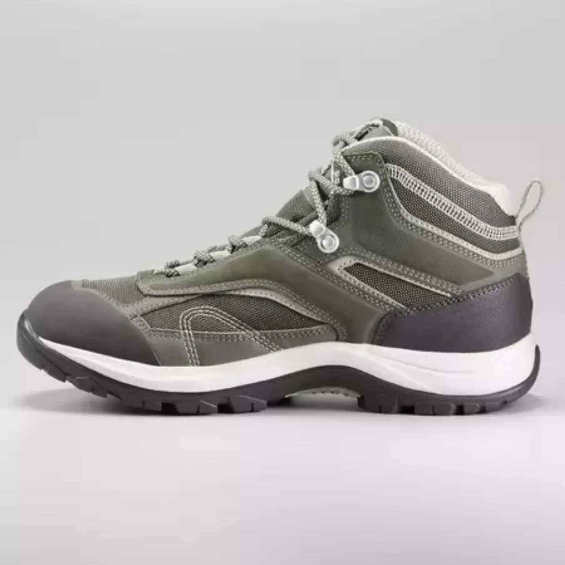 Women’s Waterproof Mountain Walking Boots - MH100 Mid -Khaki